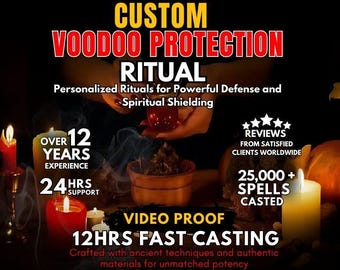 Dark VOODOO CUSTOM Ritual, PROTECTION Voodoo, Personalized Spell Boost, Harness Power Ritual, Custom Ritual,Spiritual Shield,Tailored Voodoo