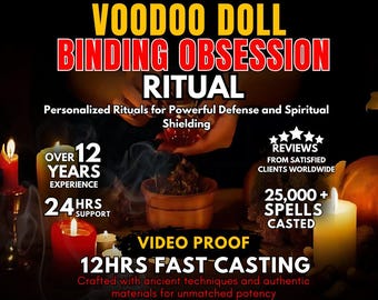 Voodoo Doll Binding Love Spell, Powerful Obsession Ritual, Make Them Obsessed & Devoted, Strong Attraction Energy, Same Day Casting