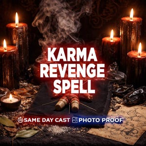 Karma Revenge Spell, Instant Karma Ritual, Send Bad Luck, Karmic Justice, Make Them Regret, Same Day Casting, Revenge Curse