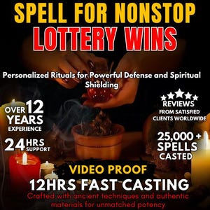 Luck-Charged LOTTERY WIN STREAK Spell | Lucky Numbers | Gambling Fortune | Jackpot Magic | Casino Luck | Big Money