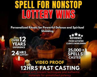 Luck-Charged LOTTERY WIN STREAK Spell | Lucky Numbers | Gambling Fortune | Jackpot Magic | Casino Luck | Big Money
