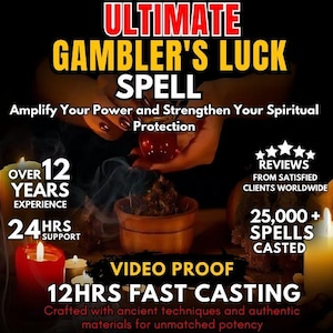 Zaklęcie zapewniające SZCZĘŚCIE HAZARDZISTOM | Magia Jackpot | Szczęście w kasynie | Magia zwycięzcy loterii | Szczęście w bingo i slotach | Sukces w pokerze.