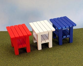 Table d'appoint de patio à l'échelle 1:12 - Hauteur : 4,4 cm