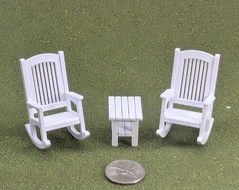 Patio Rocking Chair  1:24  Half Scale -  2" tall - also available as a set