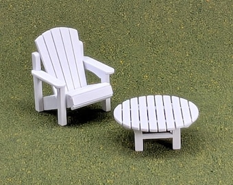 ラウンドコーヒーテーブル 1:24スケール - 高さ5/8インチ