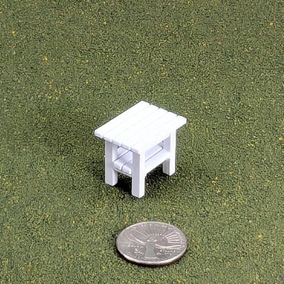Patio Side Table  1:24  Half Scale -  1" tall