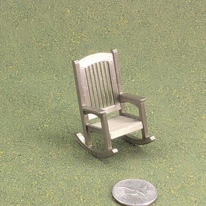Patio Rocking Chair 1:24 Half Scale - 2" tall - also available as a set Metallic Bronze
