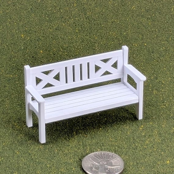 Patio Bench  1:24  Half Scale -  1 5/8" tall