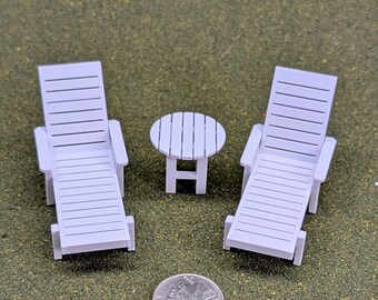 長椅子 1:24 ハーフスケール - 高さ 1 3/4 インチ - セットでも販売中