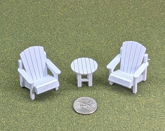 1:24 Scale Adirondack Chair or Side Table - also available as a set