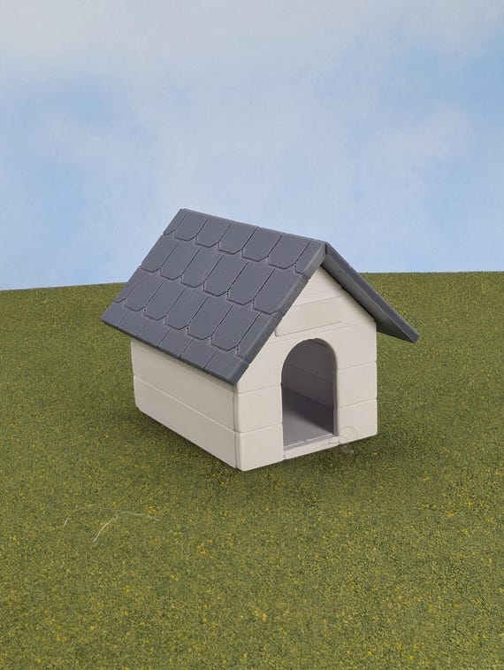 Dog House,  can be personalized with your dog's name  1:12 scale -  2 5/8" tall