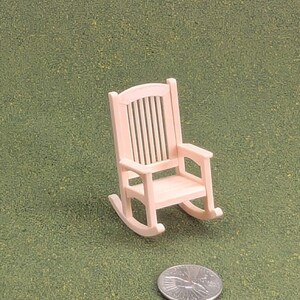 Patio Rocking Chair 1:24 Half Scale - 2" tall - also available as a set Tan
