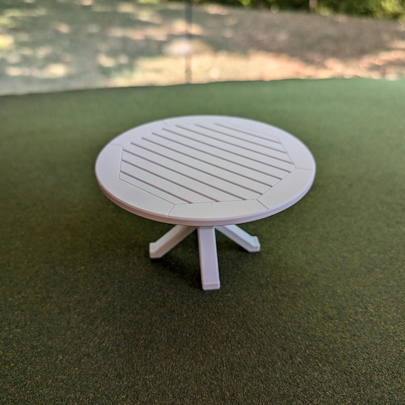 Round Table for your Garden/Dollhouse 1:12 scale - 2 3/4" tall x 4 3/4" across