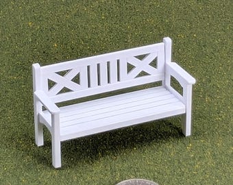 パティオベンチ 1:24 ハーフスケール - 高さ1 5/8インチ