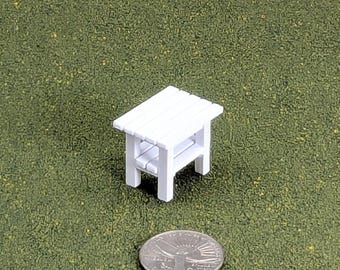 Patio Side Table  1:24  Half Scale -  1" tall