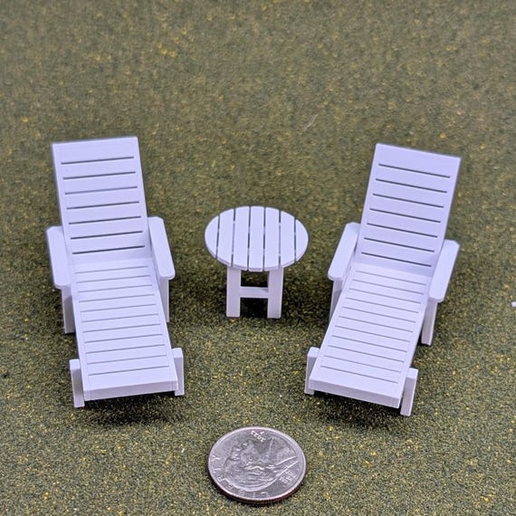 Chaise Lounge Chair    1:24  Half Scale -  1  3/4" tall - also available as a set