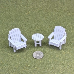 1:24 Scale Adirondack Chair or Side Table - also available as a set
