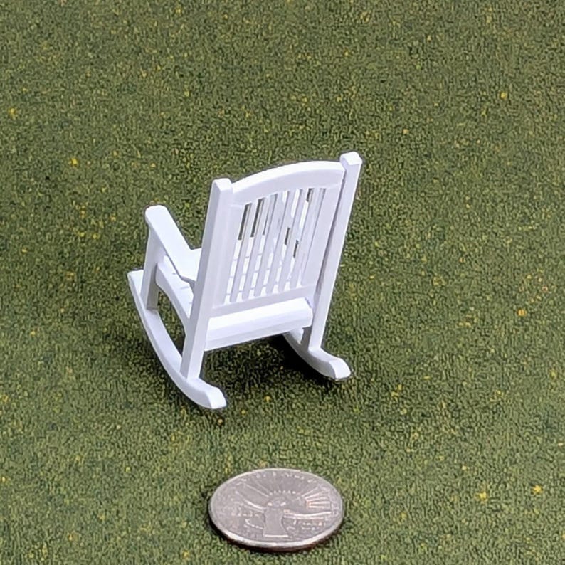 Patio Rocking Chair 1:24 Half Scale - 2" tall - also available as a set image 19