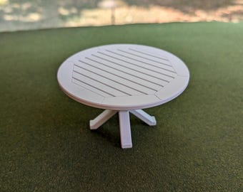 Round Table in 20 colors  1:12 scale - 2 3/4" tall