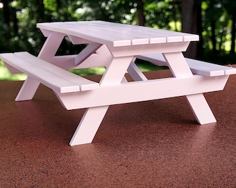 Table de pique-nique pour maison de poupée ou centre de table, échelle 1:12 - 6,35 cm de hauteur