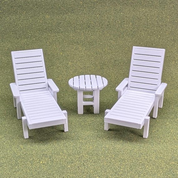 Chaise Lounge Chair    1:12 Scale -  3 1/2" tall - also available as a set
