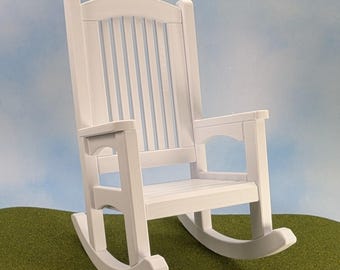 Rocking Chair - Échelle 1:6 - 8 1/2" de haut - avec personnalisation en option