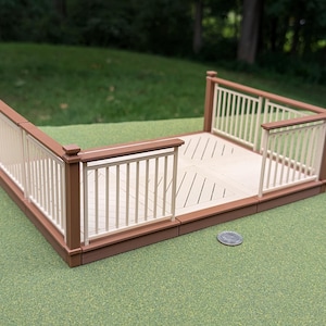 1:12 Scale Deck/Patio kit in two sizes for your Garden/Dollhouse