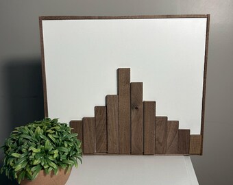 Handmade Wood Wall Art Hanging Decor Black Walnut Unique Wood Pattern Home Gift Modern Art