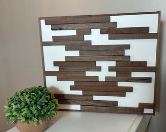 Handmade Wood Wall Art Hanging Decor Black Walnut Unique Home Gift Modern Art