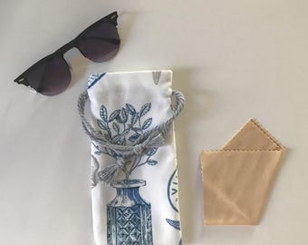 Brillenetui aus bedrucktem Baumwoll Canvas: Brillenetui mit Innenfutter