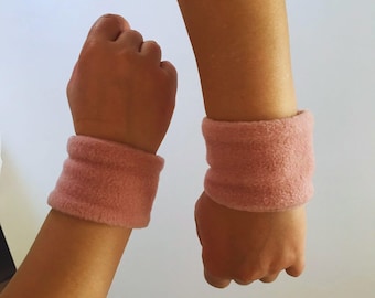 Fleece Hautpflege Sport Fitness Armbänder: Verstellbare Spa Schweißbänder - 2er Set