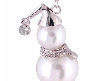 Snowman Women's Necklace -  Long Necklace Christmas Gift