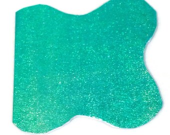 Wavy Iridescent Teal Green Greeting Card