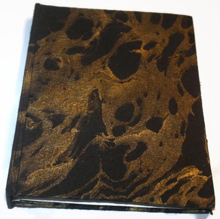 Black and Gold Marble Journal