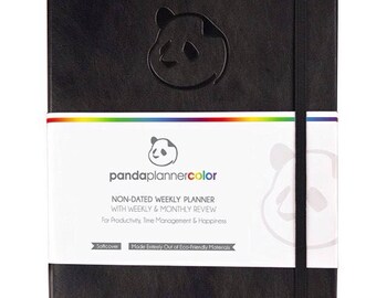 Custom Altered Panda Planner Color Daily Layout Adult Coloring Book Gratitude Journal