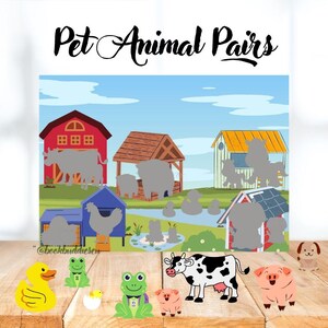 Jogo interativo de correspondência de animais, animais de fazenda, bebês e sombras, cartões educativos para crianças