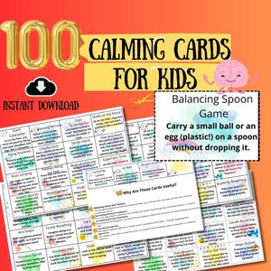 100 kalmerende activiteitenkaarten voor kinderen – afdrukbare digitale download