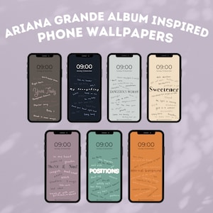 Ariana Grande Album Phone Wallpaper Bundle