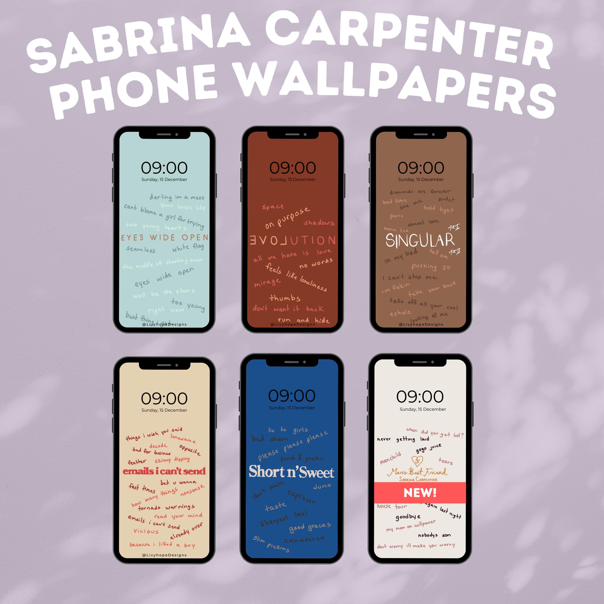 Sabrina Carpenter Album Phone Wallpapers