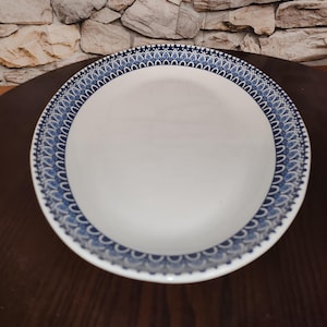 Blue Decorative Oval Serving Platter