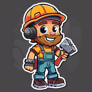Pegatinas Infantiles de Excavadoras | Stickers Divertidos para Decorar Cuadernos, Juguetes y Más