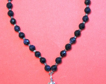 Beaded Chotki, Komboskini in Blue Goldstone, Labradorite & Sterling Silver Russian or Greek Orthodox Rosary, Beaded Tchotki Byzantine Rosary