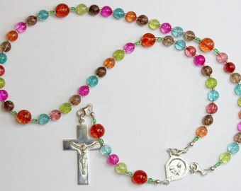 Wearable Catholic Rosary Tourmaline & Sterling Silver - 4 different uses - SPECIAL
