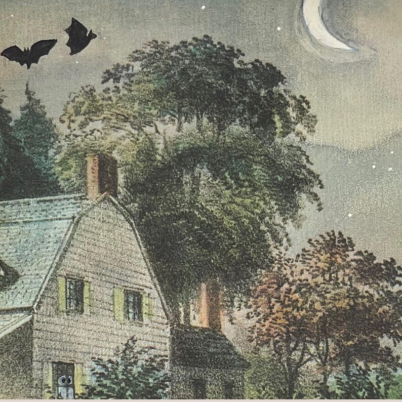 Vintage Ghost Art Print - Spooky and Whimsical Halloween Decor - Solstice Spooks image 5