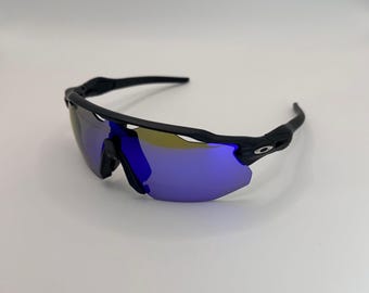 O Radar Ev Path Fortgeschrittene Prizm Blaue Gläser W / Schwarzer Rahmen Silber Logo Sonnenbrille