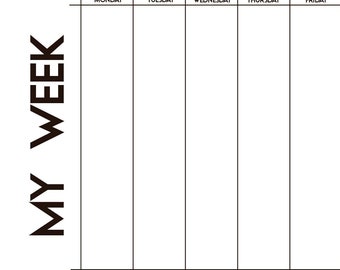 Weekly Calendar Printable Our Week and My Week Templates in Chocolate Brown in Letter and A5 sizes