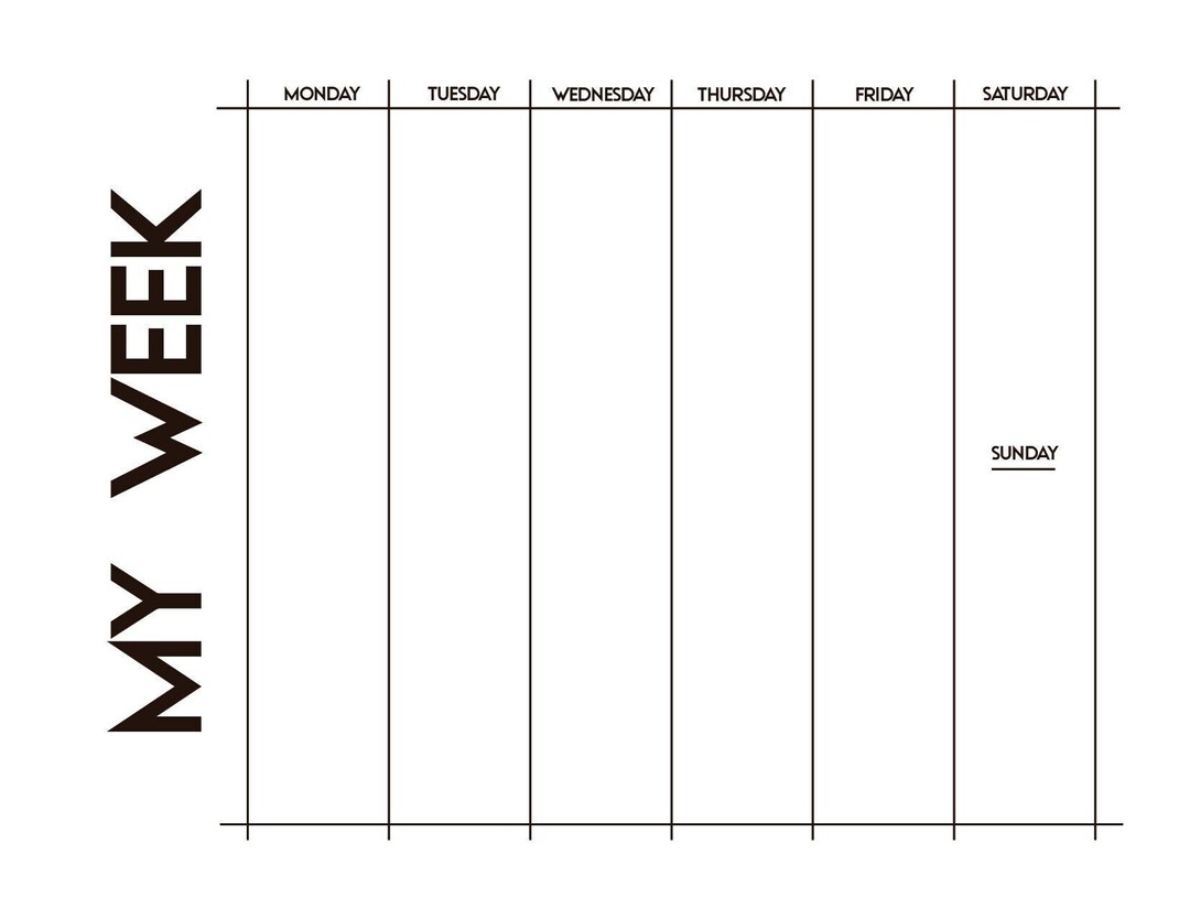 Is My Week Weekly Calendar Printable Our Week and My Week Templates in Chocolate ...