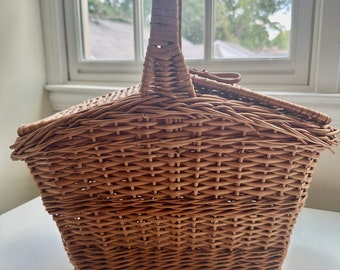 Antique Wicker Picnic Basket
