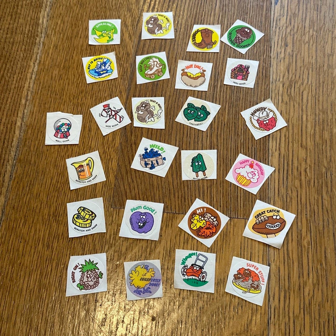 Authentic Vintage 80's Scratch and Sniff Stickers Lot of 25 - Etsy