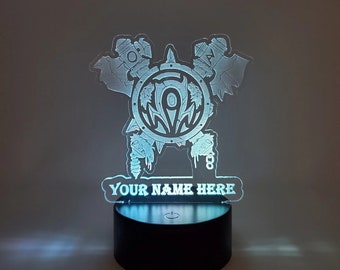 Custom LED Personalized WoW Horde Desk Lamp